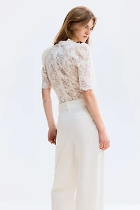 Wide-Leg Dress Pants