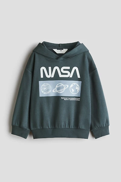 Hoodie with Printed Motif