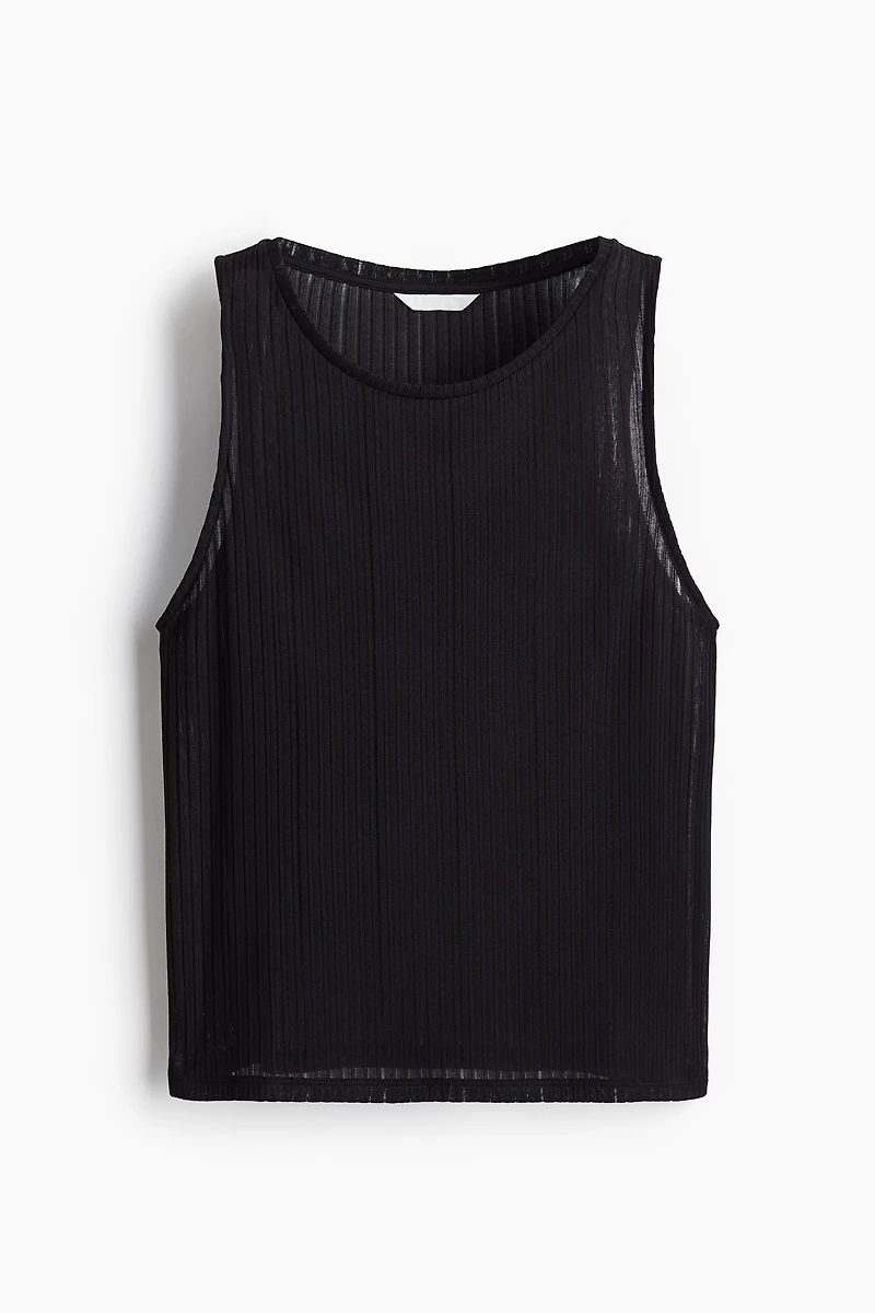 Rib-knit vest top