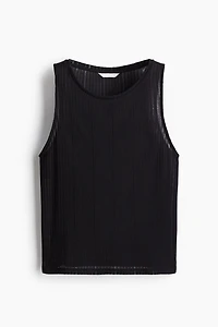 Rib-knit vest top