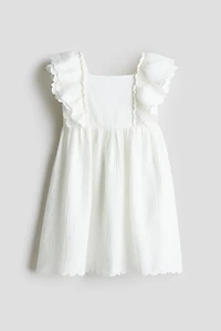 Scalloped-Trim Dress