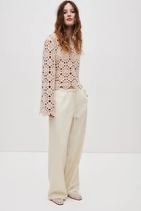 Pantalon en denim à taille élastique