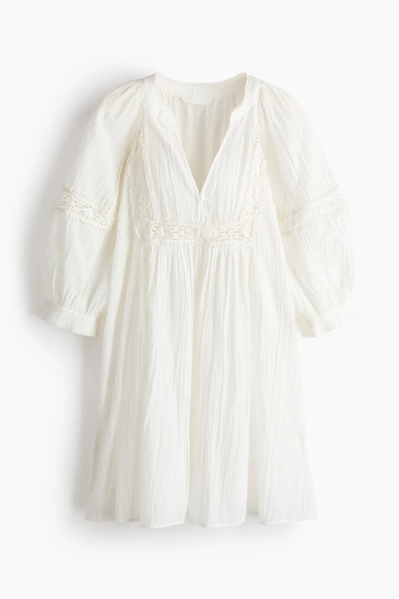 Robe tunique avec dentelle