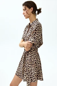 Tie-Belt Shirt Dress