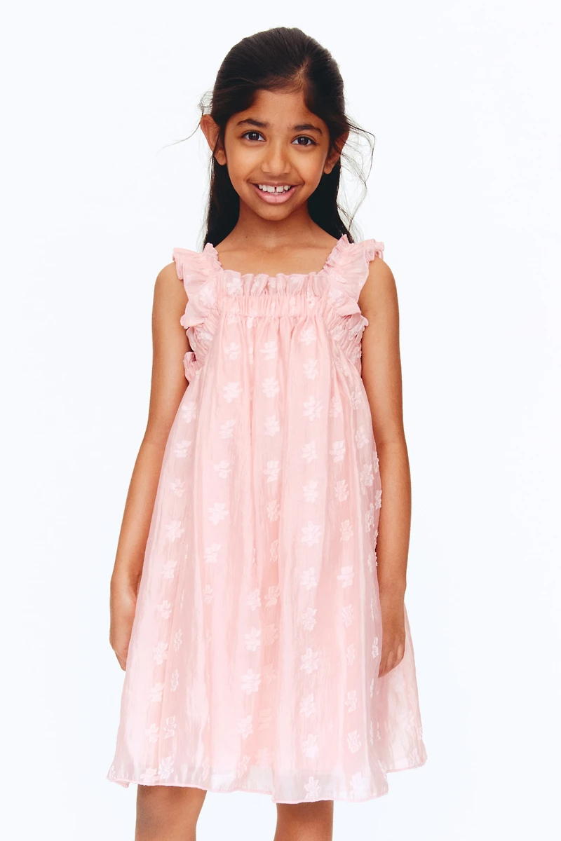 Robe jacquard volantée