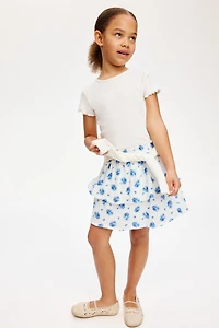 Tiered Crinkled Skirt