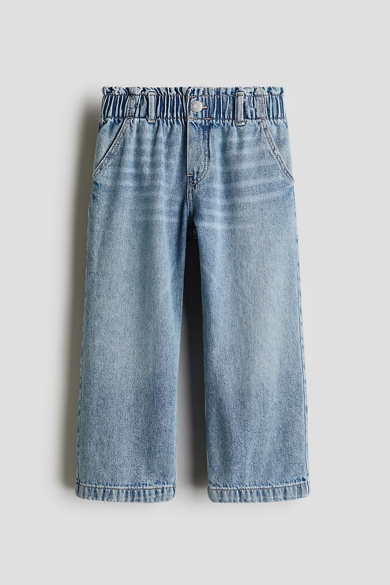 Wide Leg Paper-bag Jeans