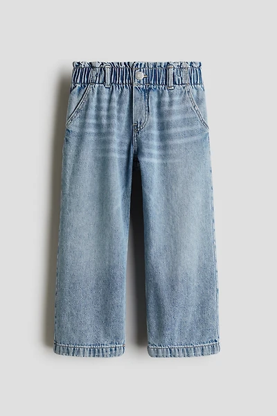 Jean Taille Froncée Jambes Larges