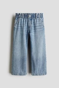 Wide Leg Paper-bag Jeans