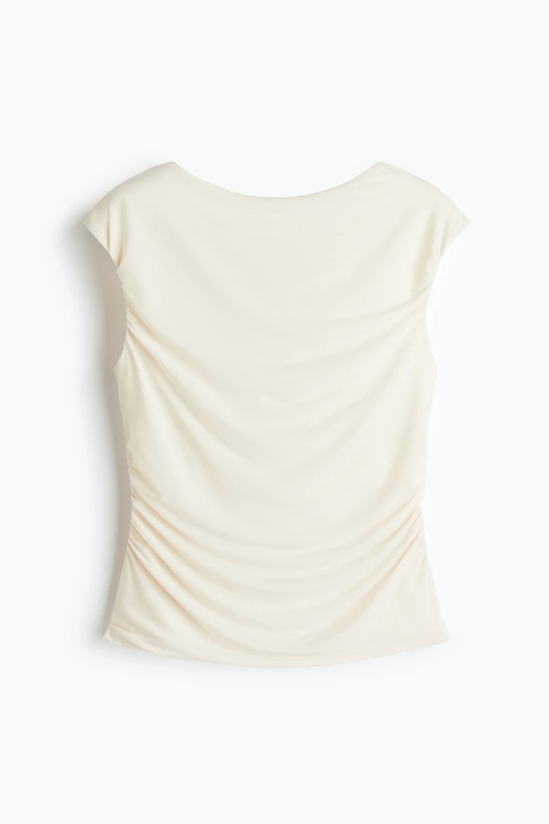 Draped Cap-Sleeved Top