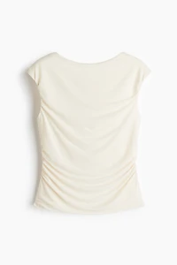 Draped Cap-Sleeved Top