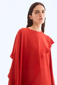 Cape-Detail Dress