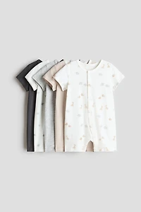 5-Pack Short Cotton Pajama Jumpsuits