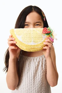 Lemon-shaped crossbody bag