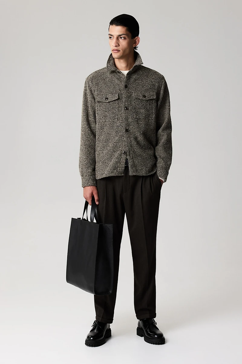 Regular Fit Wool-Blend Overshirt