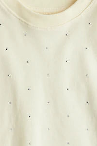 Rhinestone-Embellished T-Shirt