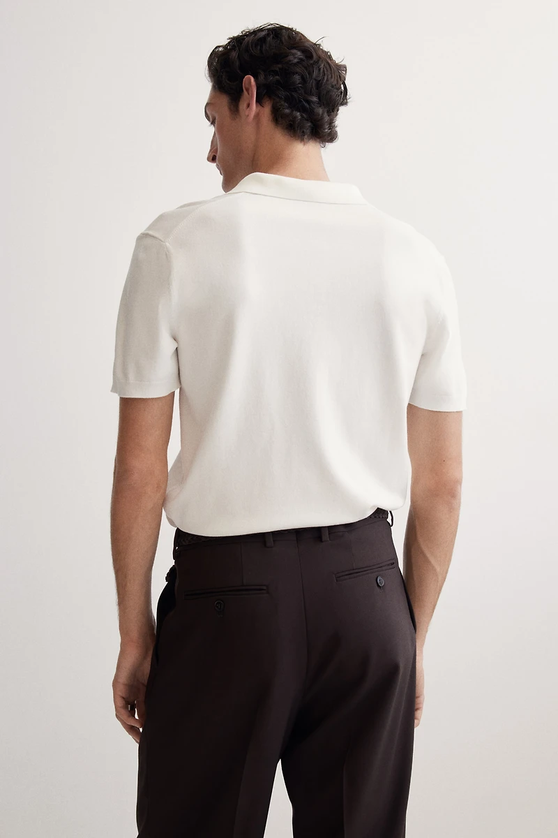 Regular-Fit Fine-Knit Polo Shirt