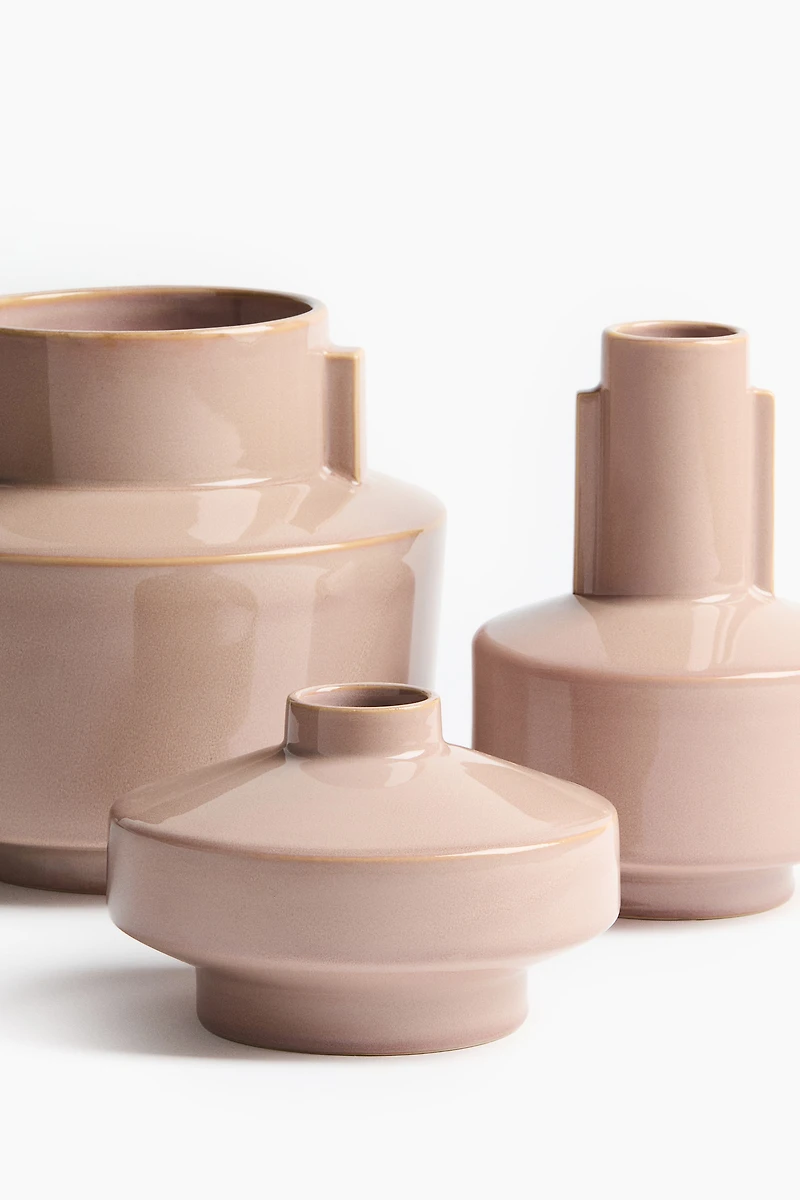 Small Reactive-Glaze Stoneware Vase