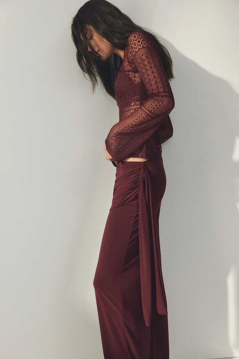 Pantalon en jersey à effet drapé