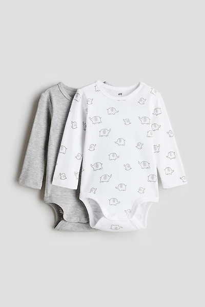 2-pack Long-sleeved Bodysuits