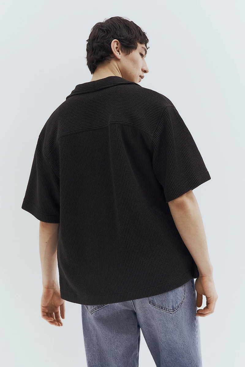 Loose Fit Ribbed Resort Shirt