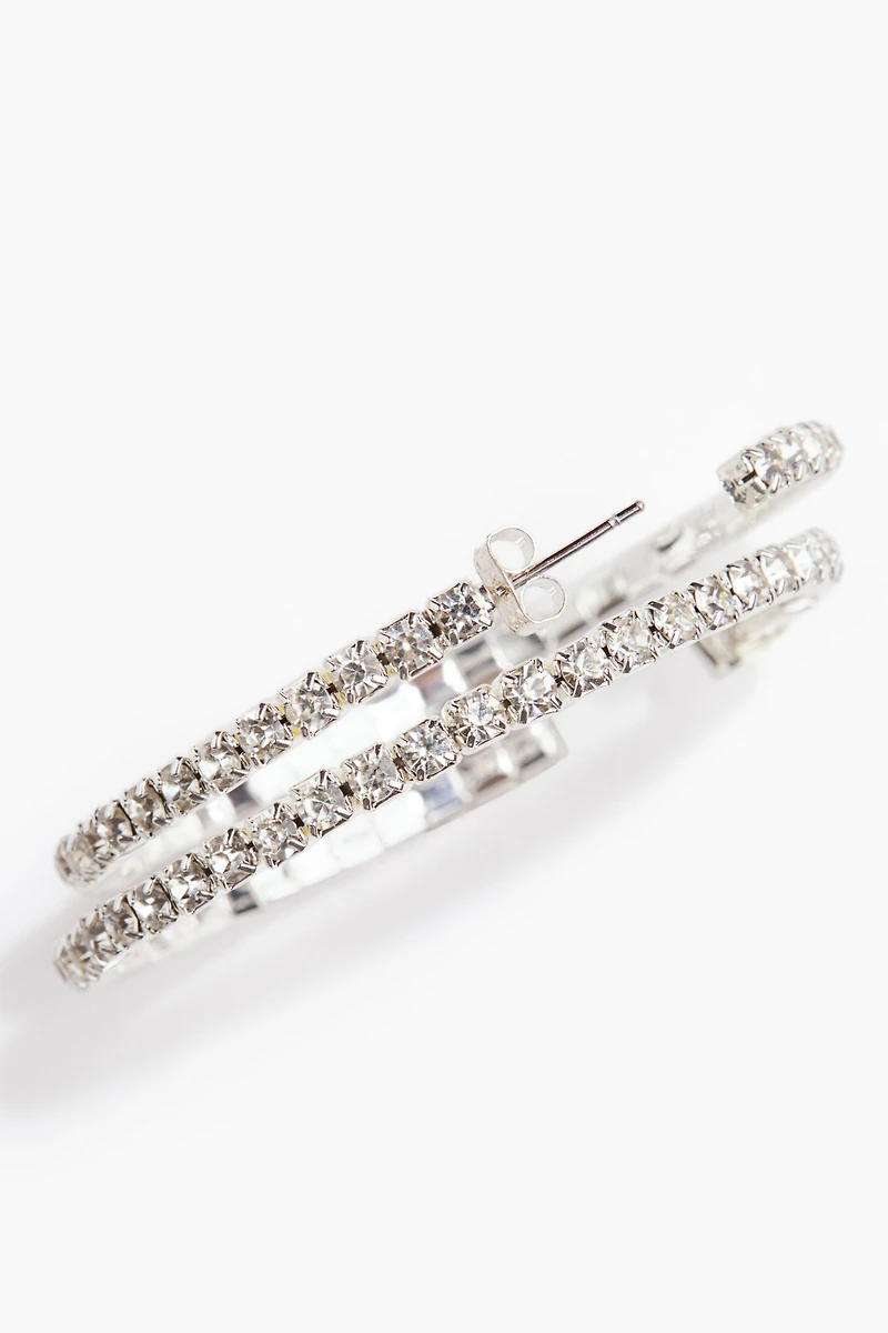 Rhinestone Hoop Earrings