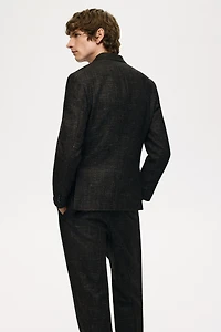 Veste croisée classique en laine mélangée