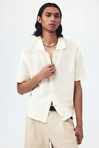 Regular-Fit Open-Knit Shirt