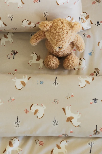 Drap-housse en coton à motif