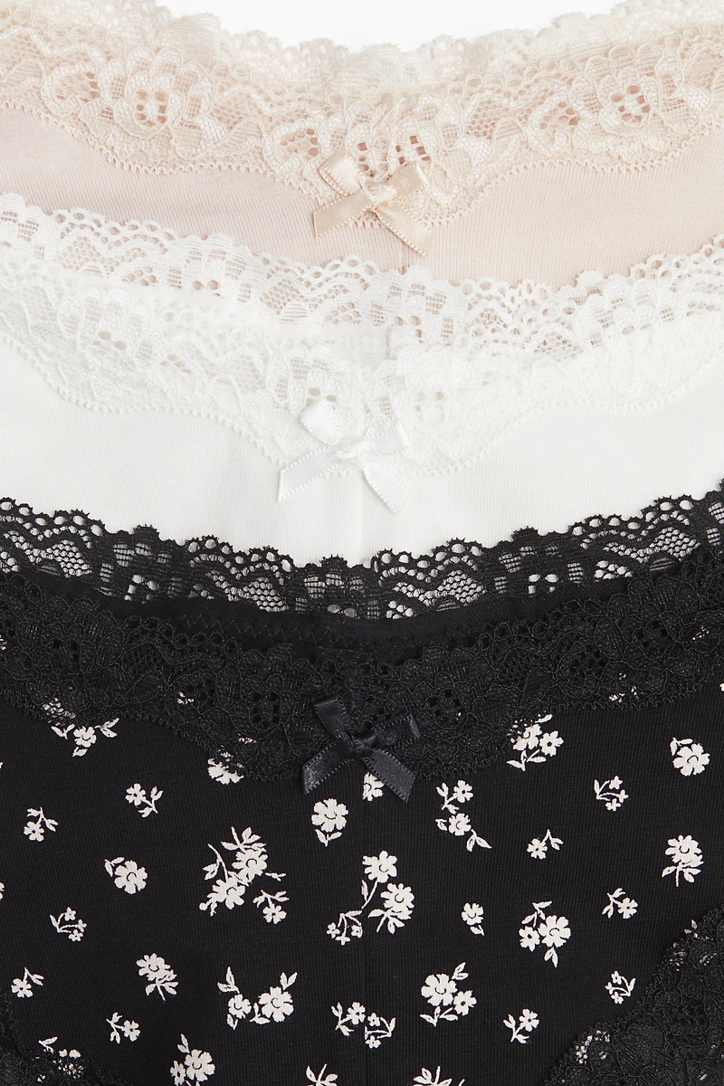 5-pack Cotton and Lace Hipster Briefs
