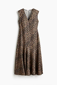V-Neck Satin Dress