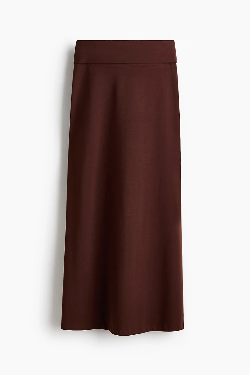 Cotton Skirt with Foldover Waist