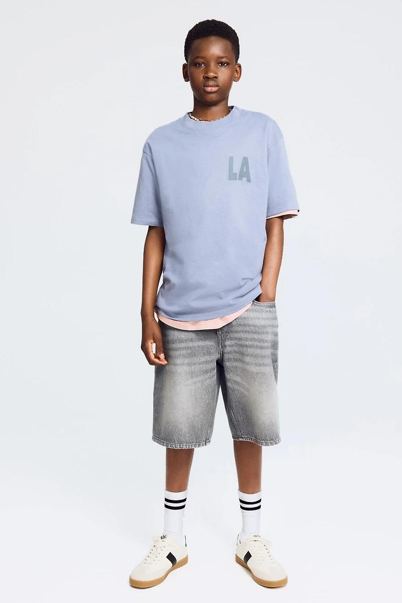 Baggy-Fit Denim Shorts