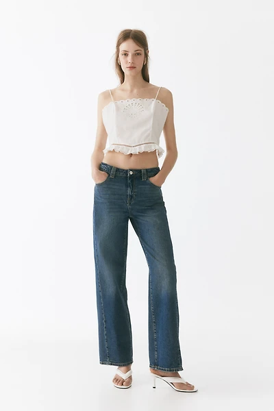 Wide-Leg High-Waist Jeans