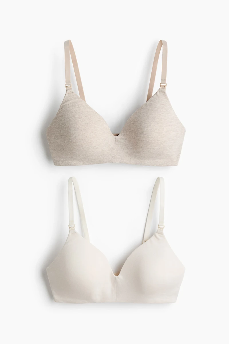 MAMA 2-pack Padded Cotton Nursing Bras