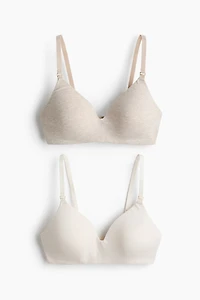 MAMA 2-pack Padded Cotton Nursing Bras