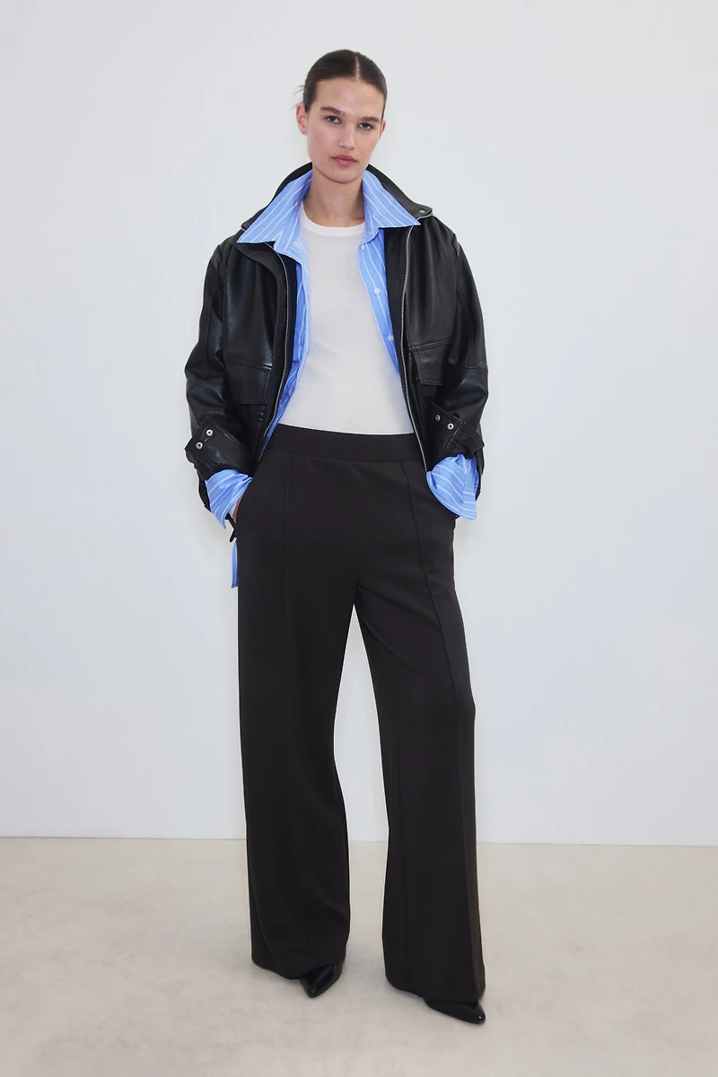 Cooling Relaxed-Fit Wide-Leg Pants