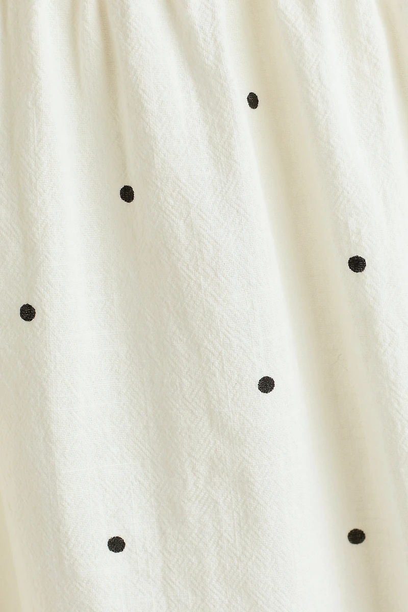 Robe en coton avec manches bouffantes