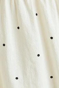 Robe en coton avec manches bouffantes