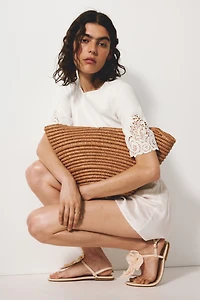 Haut côtelé avec dentelle