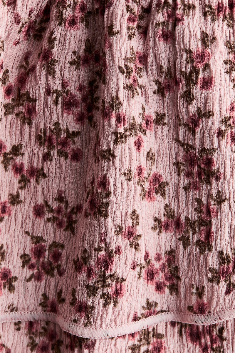 Patterned Tiered Skirt
