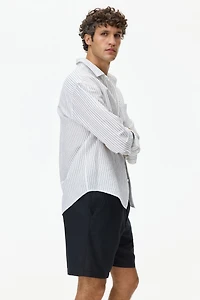 Regular-Fit Linen-Blend Shorts