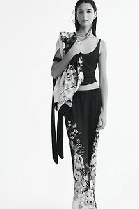 Viscose-Blend Pull-On Pants