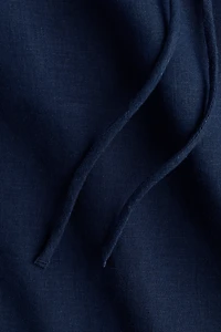 Linen-Blend Drawstring Shorts