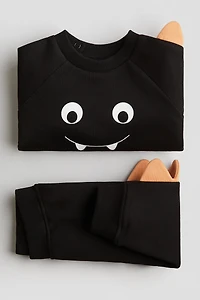 2-Piece Appliquéd Sweatshirt and Joggers Set