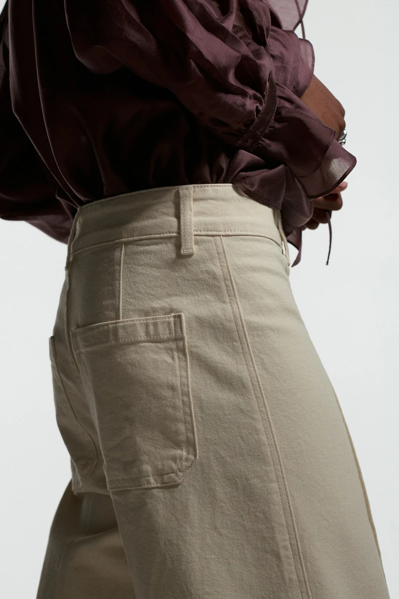 Wide High Ankle Jeans