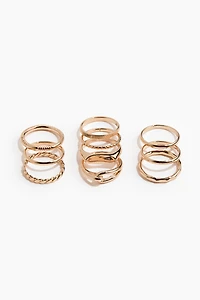 Lot de 10 bagues