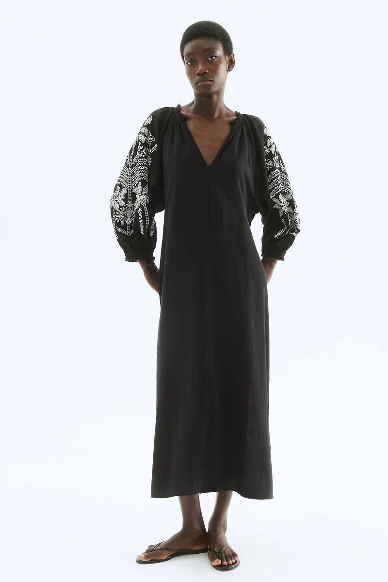 Embroidered Cotton Dress