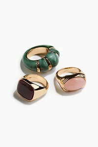 3-Pack Chunky Rings