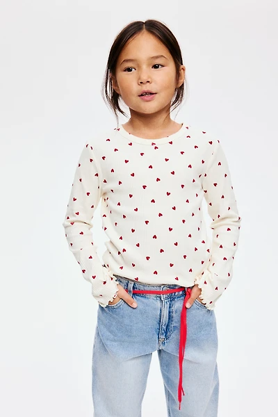 Haut en jersey côtelé